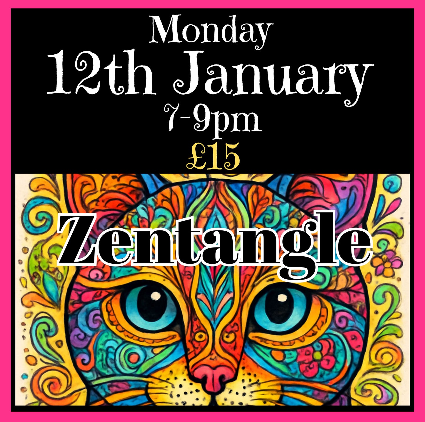 1. 12th January - Zentangle Art